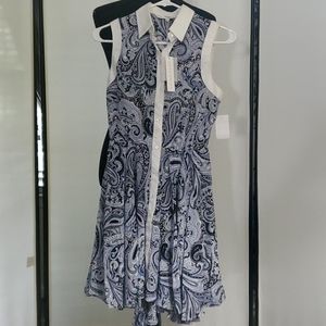 Trina Turk button down Dress, size 0, Blue